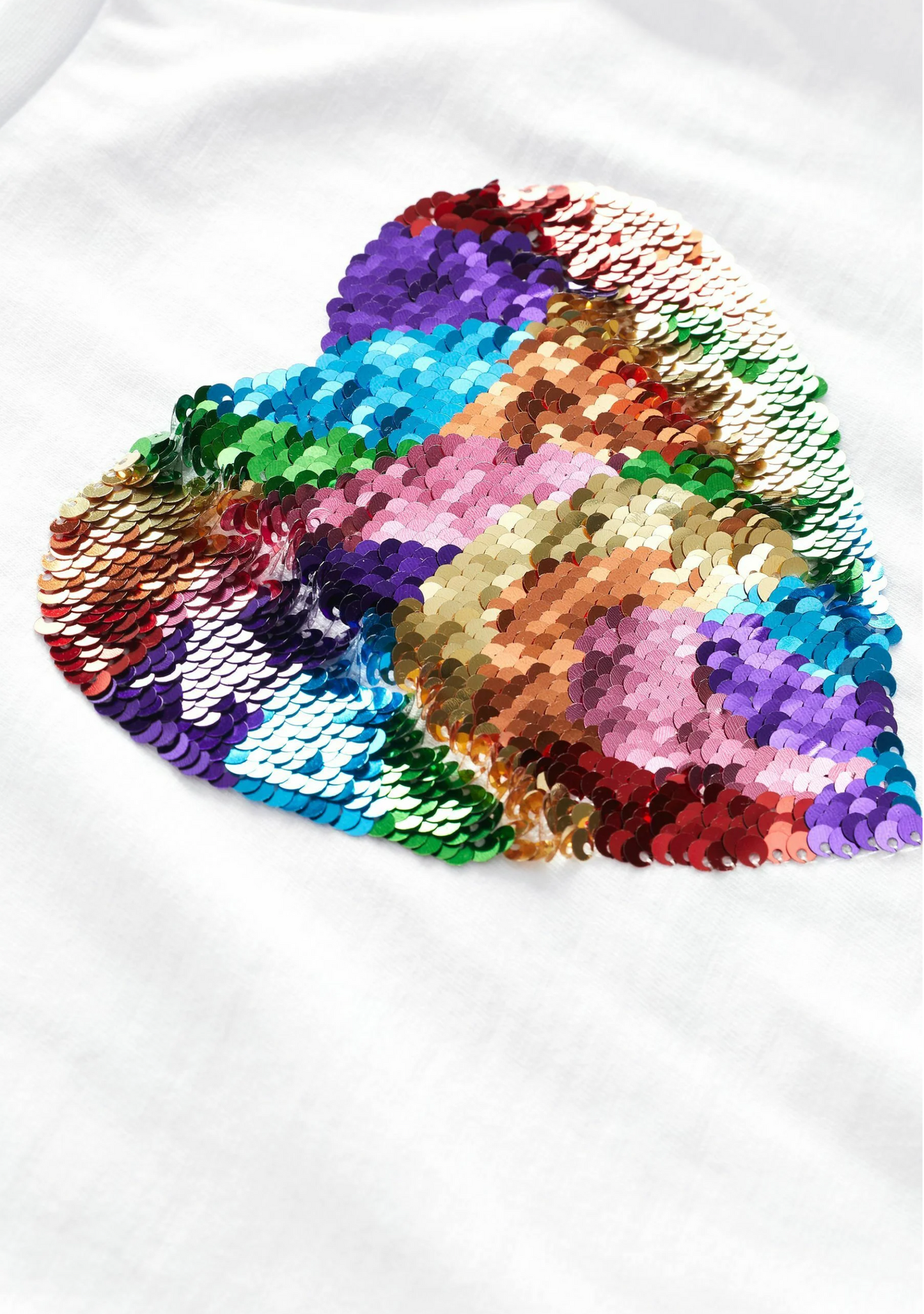 Next Heart Sequin White T-Shirt