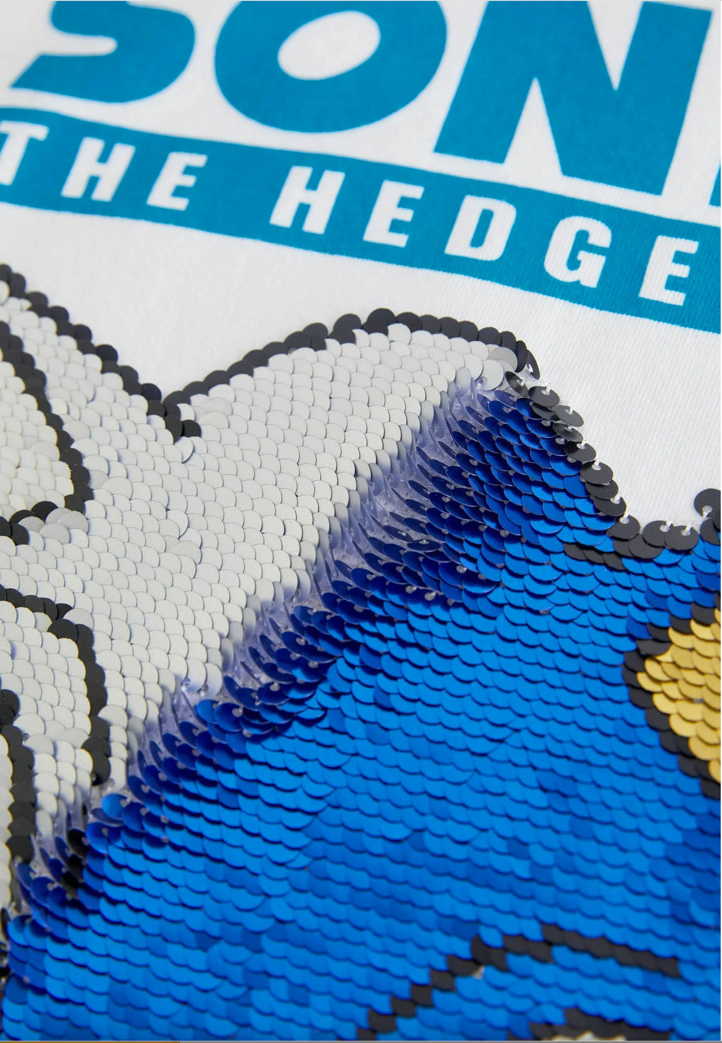 Next White Flippy Sequin Sonic T-Shirt