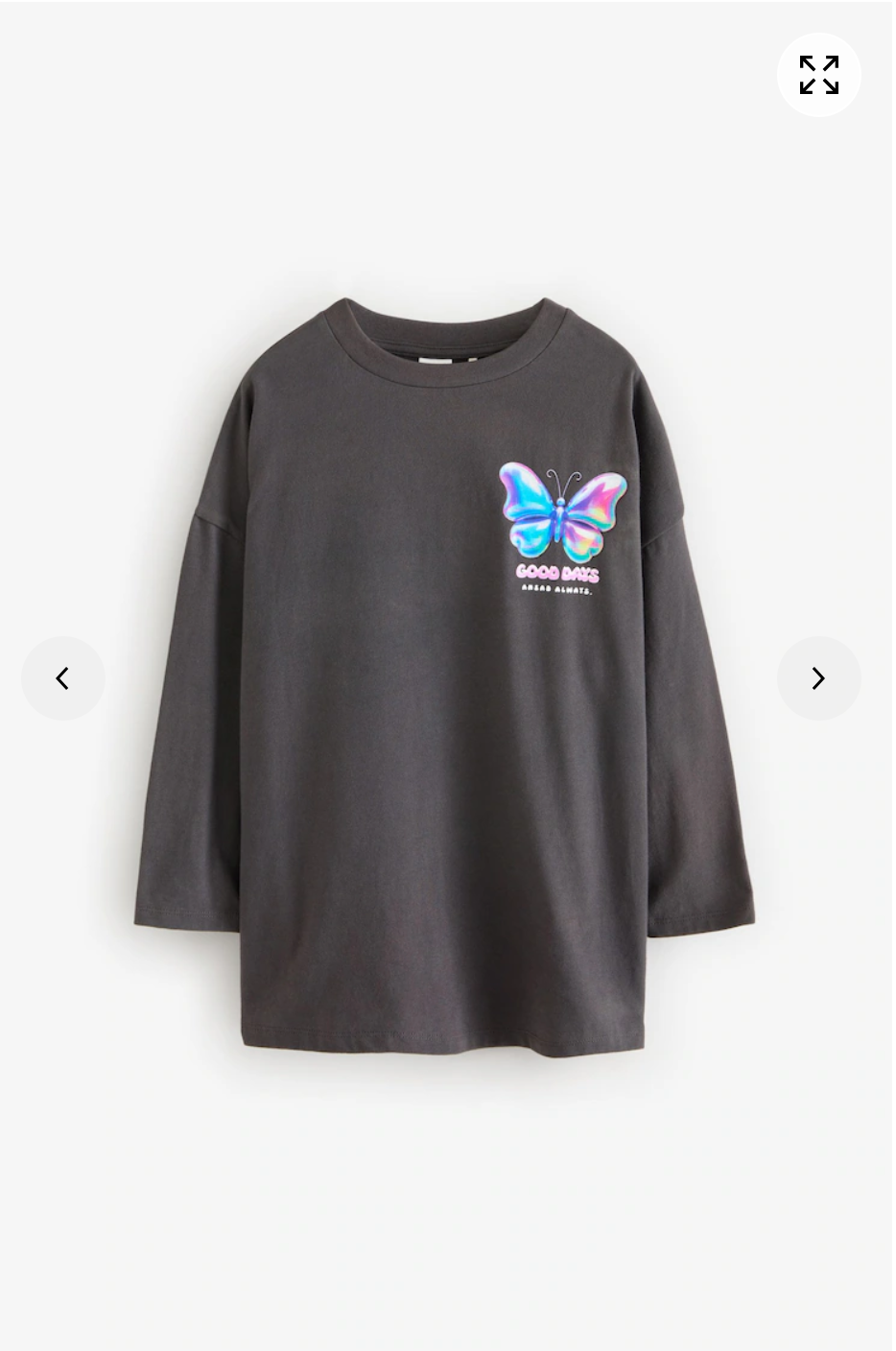 Next Charcoal Long T-Shirt