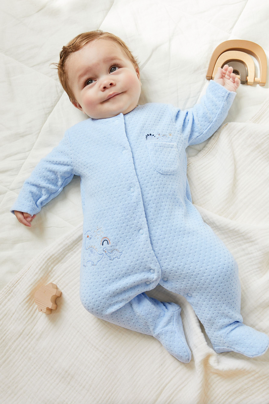 Next Baby Velour Sleepsuit