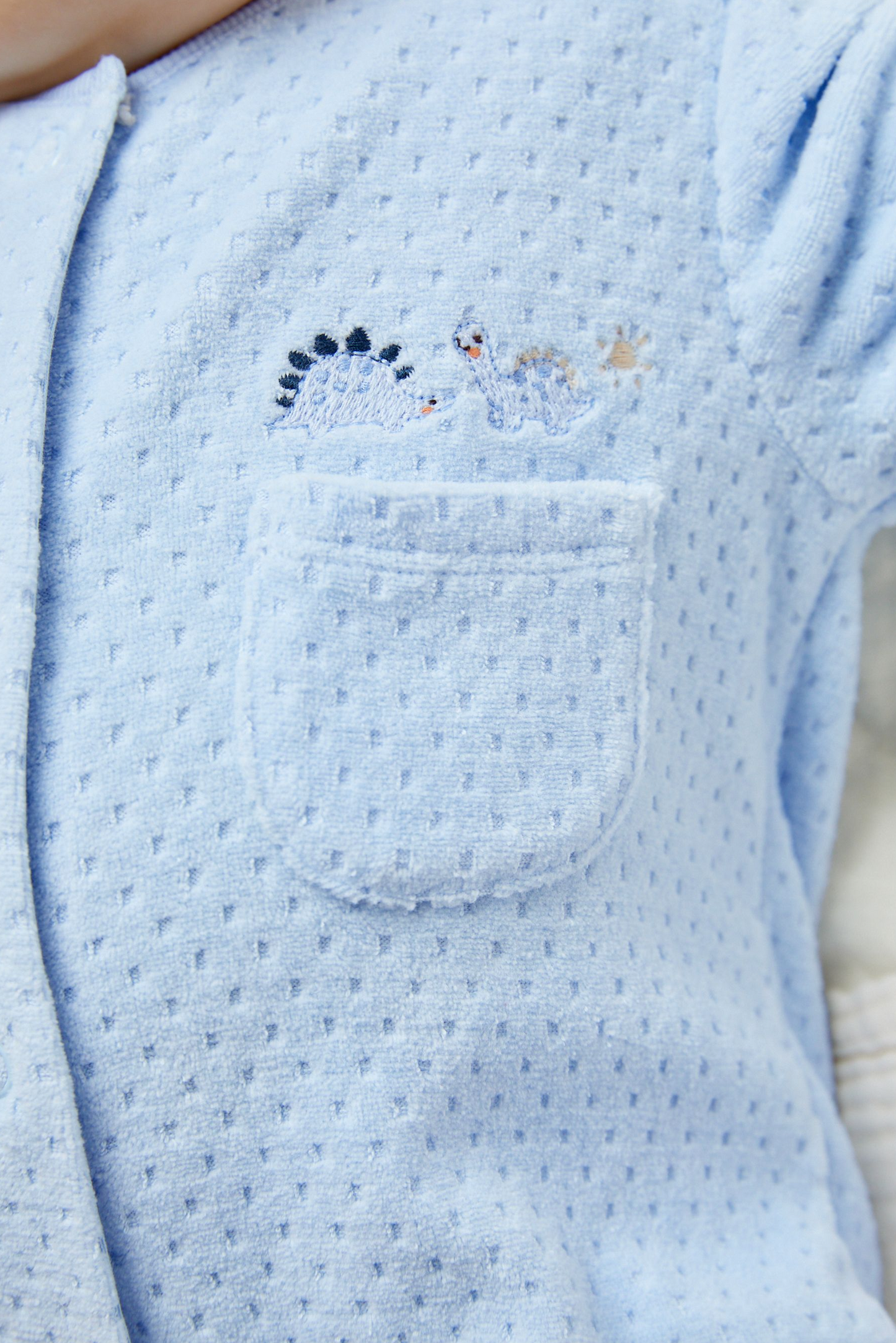 Next Baby Velour Sleepsuit