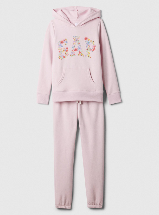 Gap Pink Floral Logo Hoodie & Jogger Set