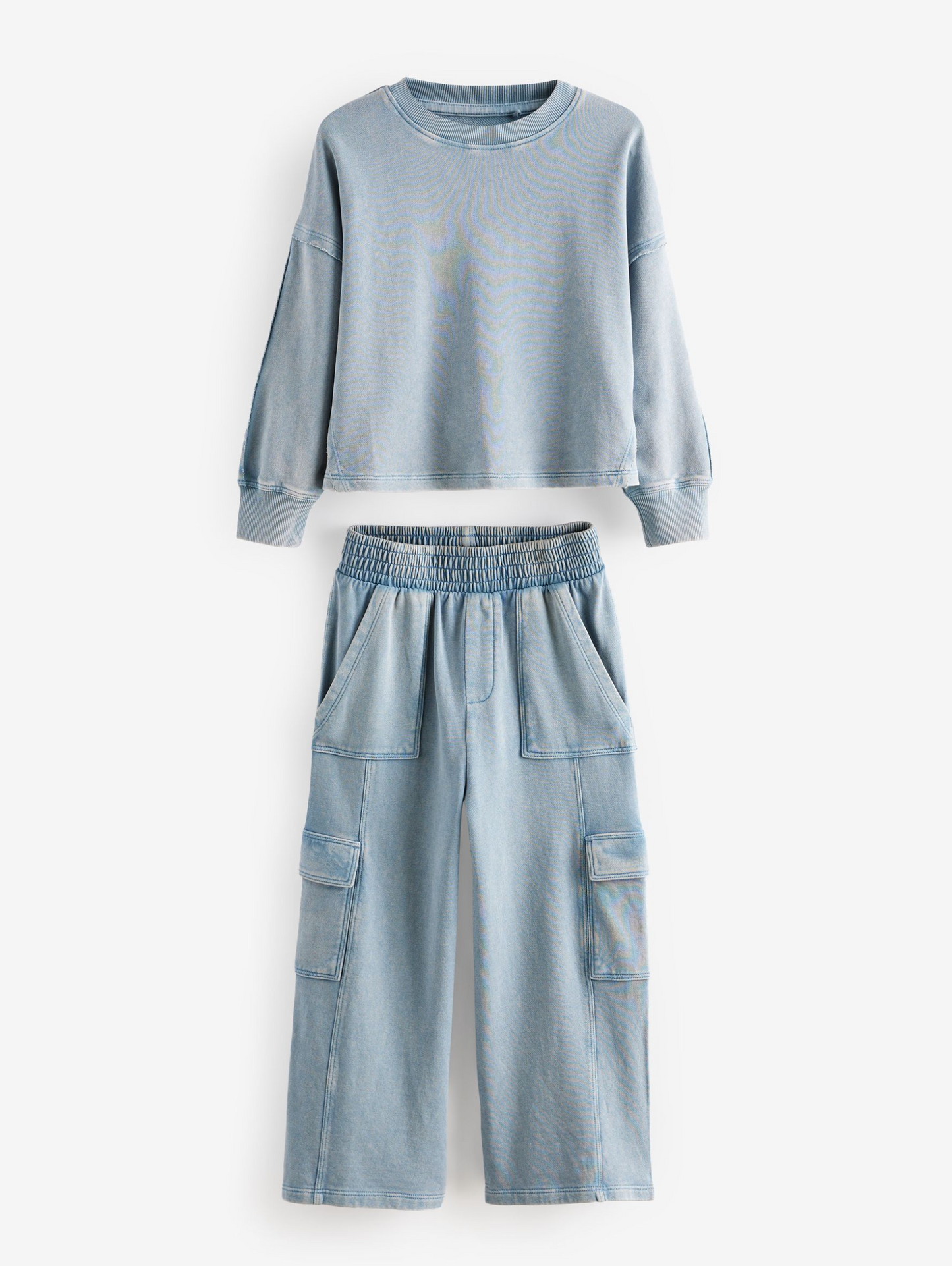 Next Soft Sweater & Wide Leg Cargo Jogger