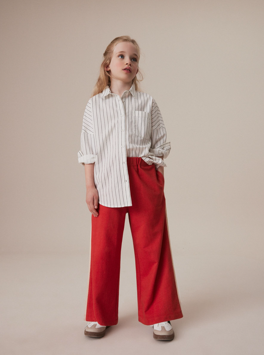 Next Striped Shirt & Wide Leg Joggers