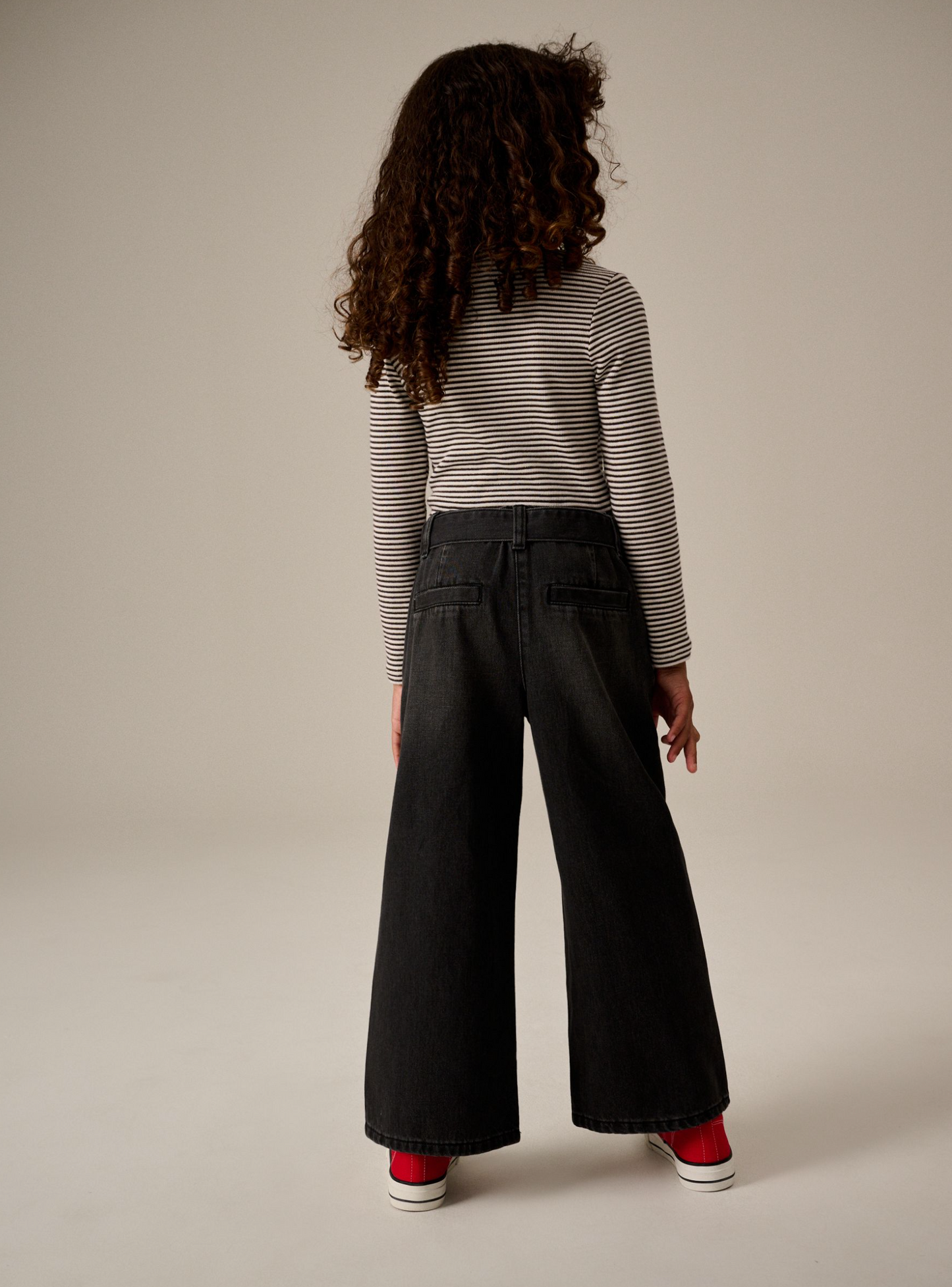 Next Wide Leg Charcoal Jeans with Belt