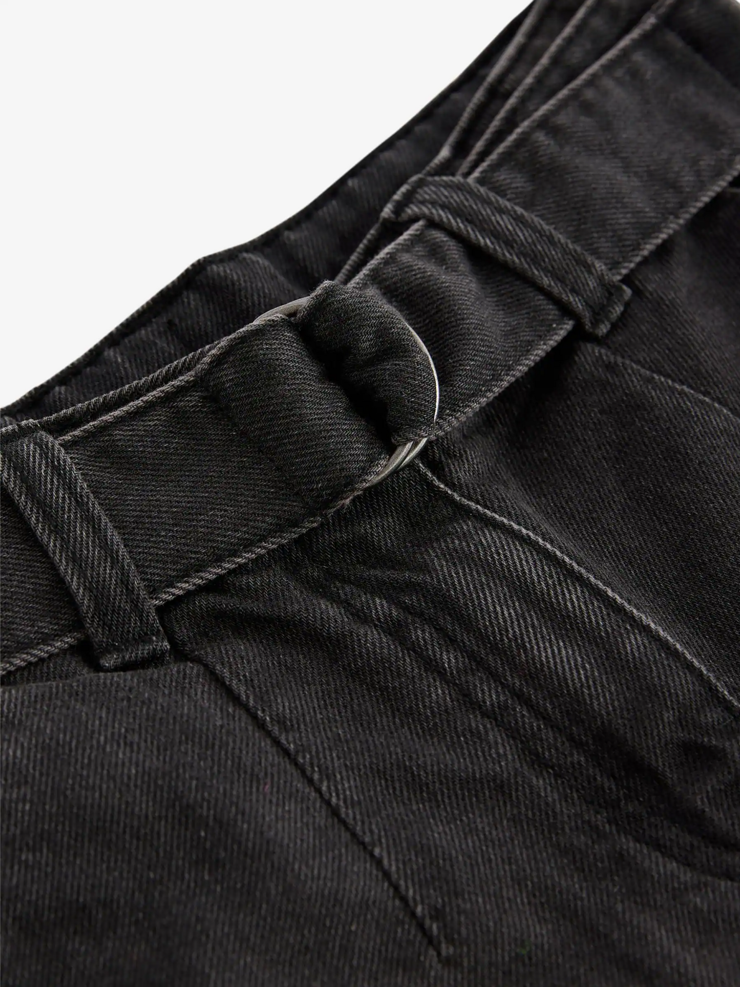 Next Wide Leg Charcoal Jeans with Belt
