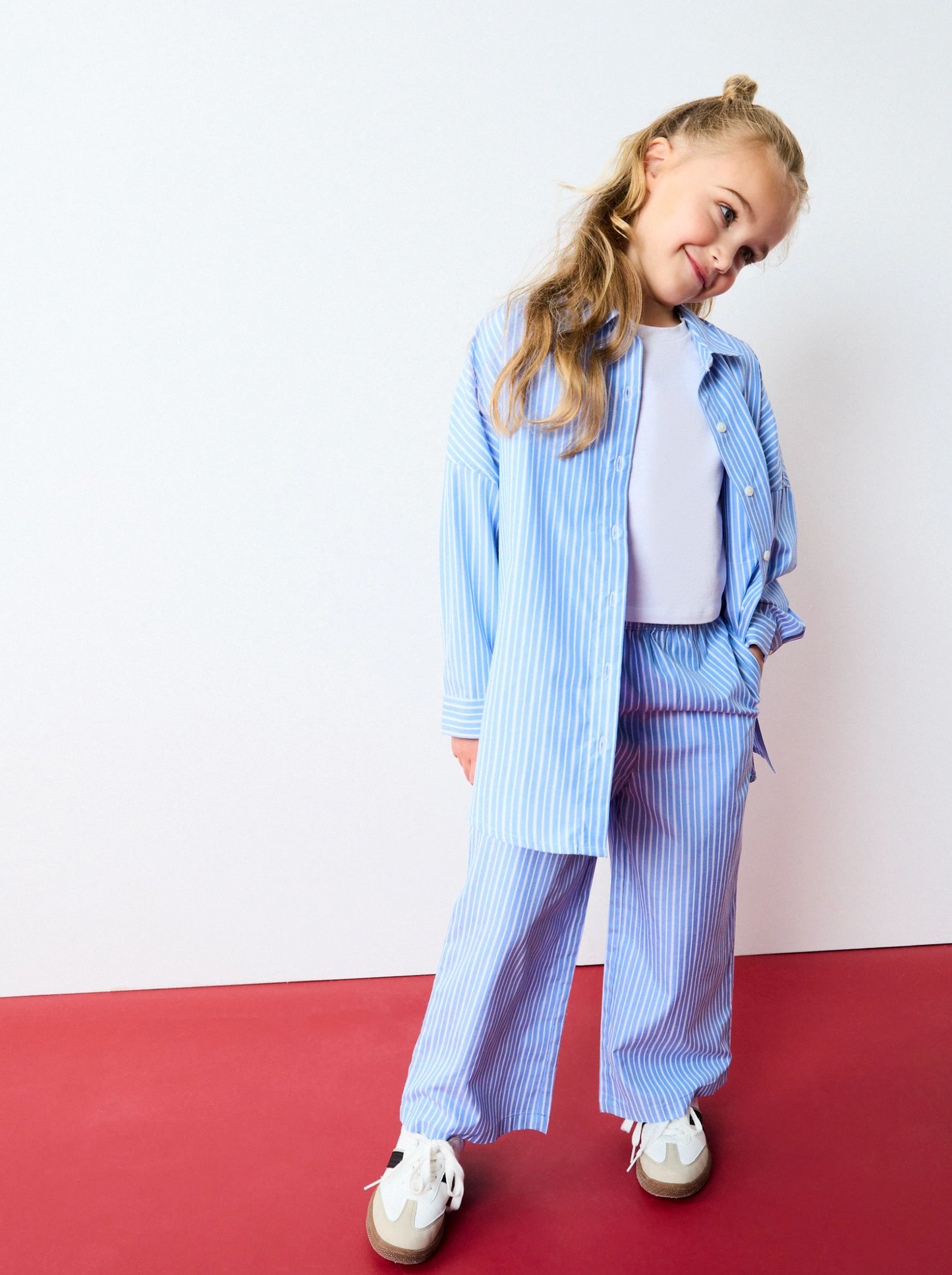 Next Striped Shirt & Wide Leg Trousers Set