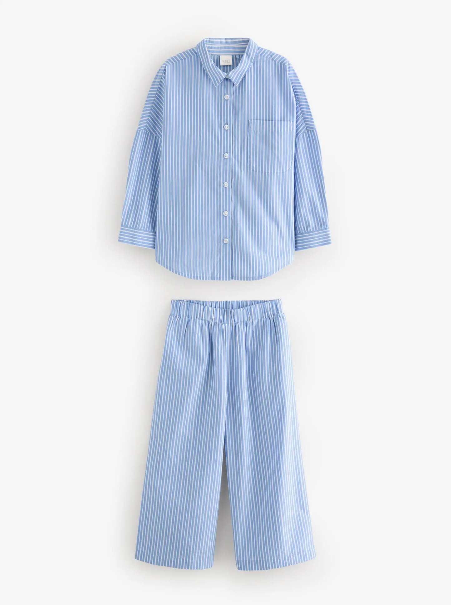 Next Striped Shirt & Wide Leg Trousers Set