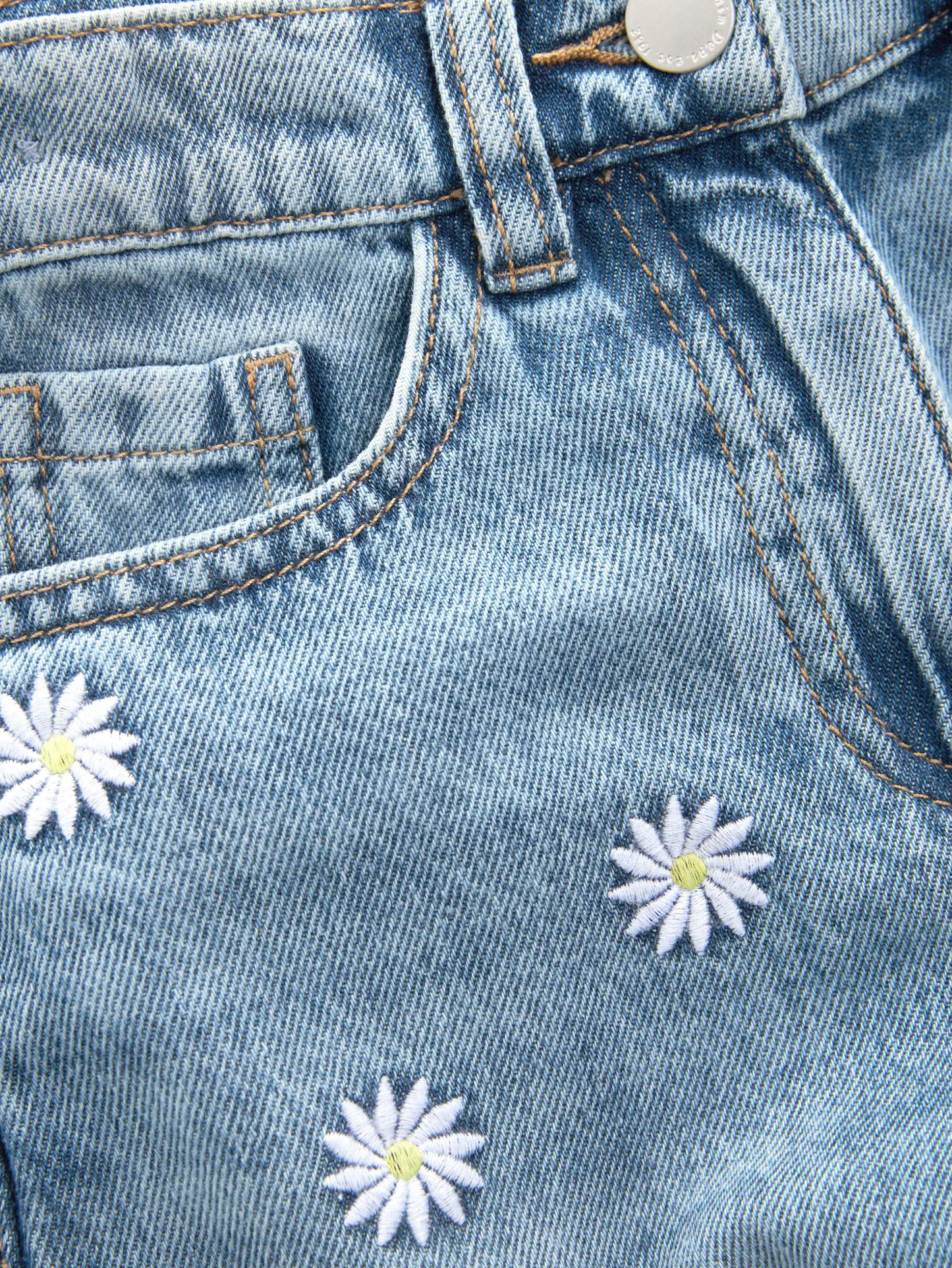 Next Floral Embroidered Wide Leg Jeans