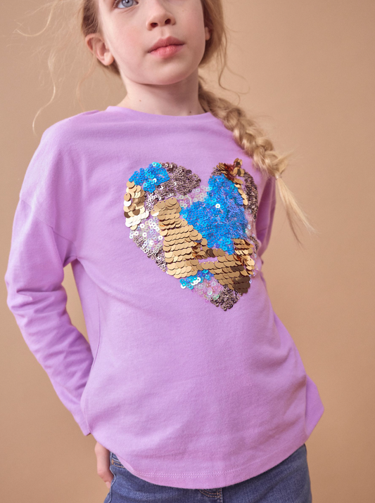 Next Heart Sequin T-Shirt