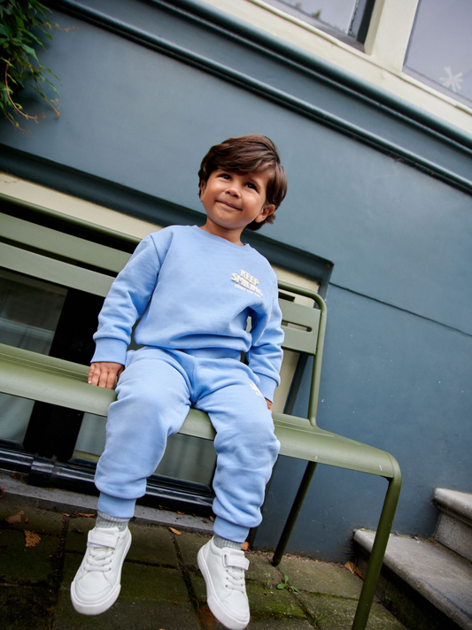 Blue Sweatshirt & Jogger Set