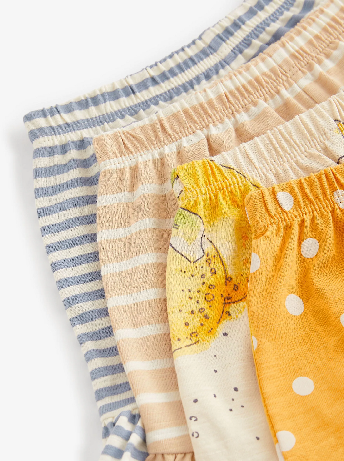 4 Pack T-Shirts & Cotton Shorts Citrus Sets