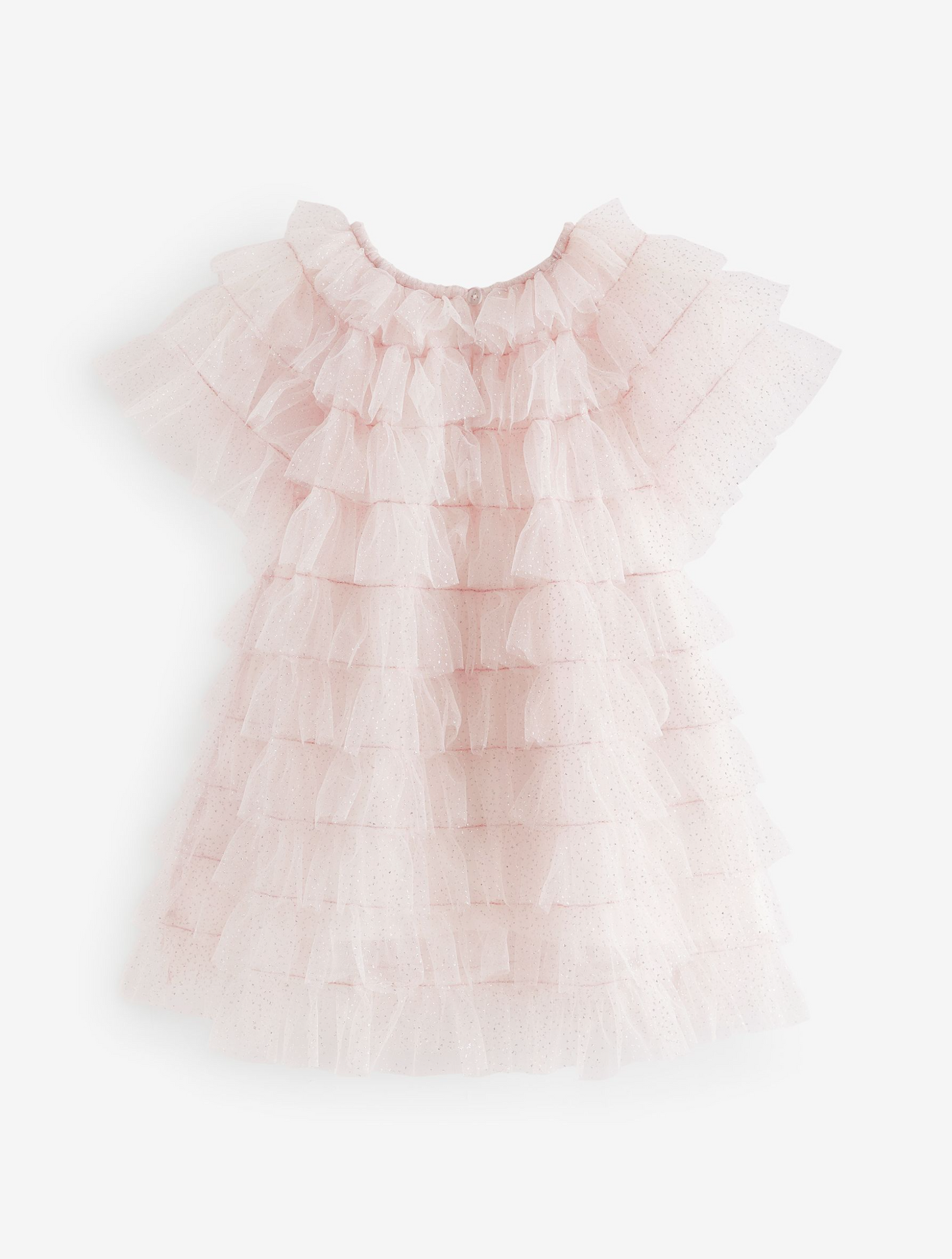 Sparkle Ruffle Mesh Dress