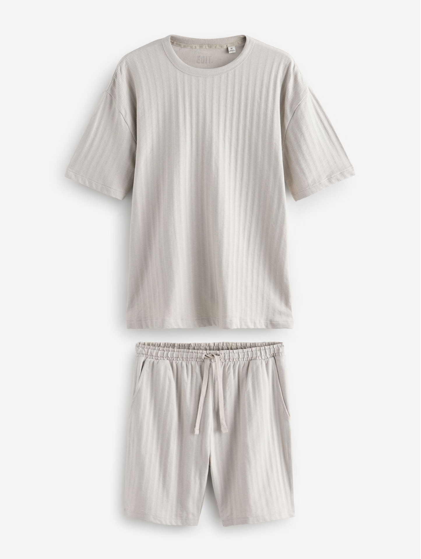 Next Men Pearl Grey T-Shirt & Shorts Set