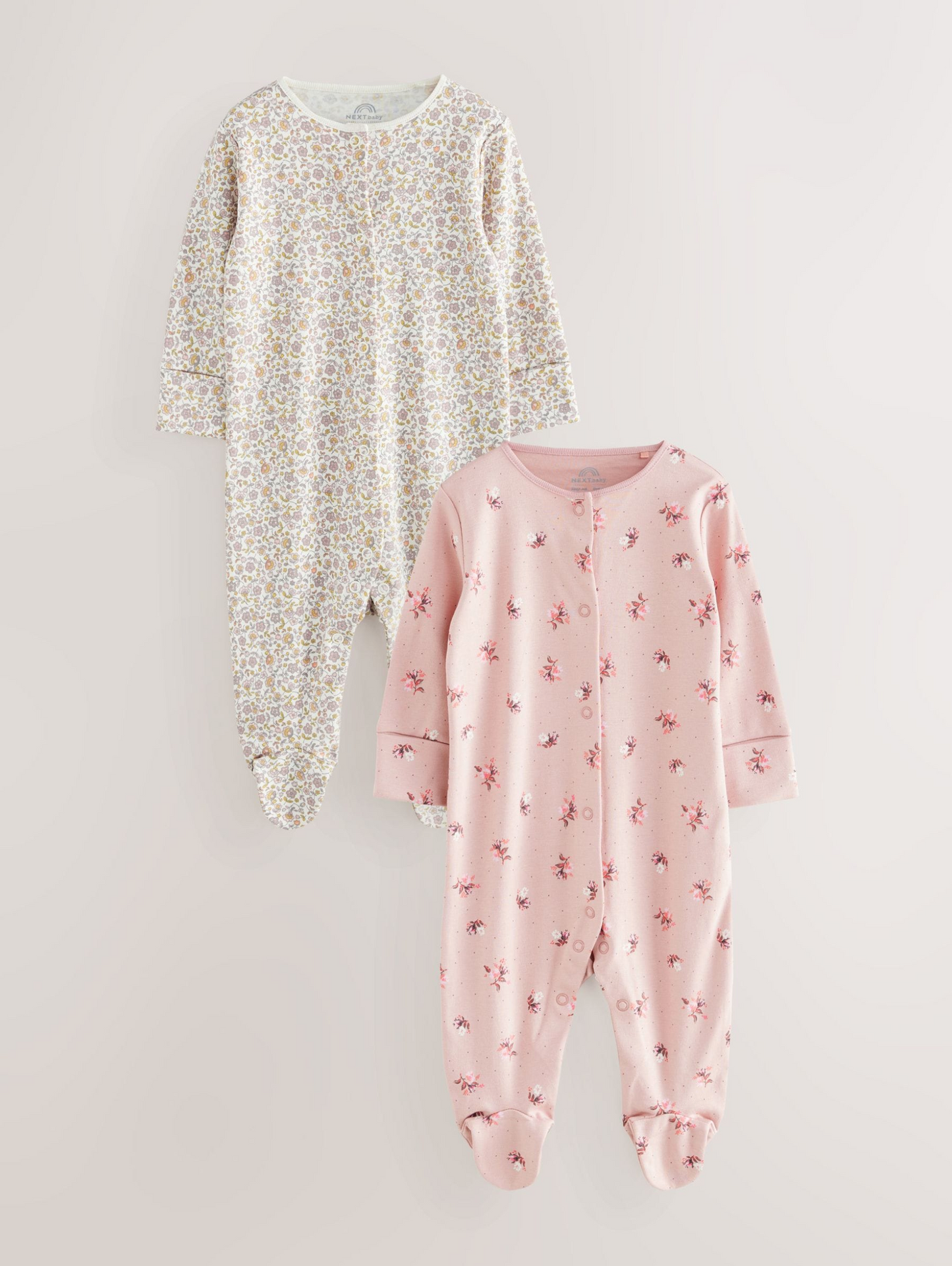 Next 2 Pack Floral Sleepsuits