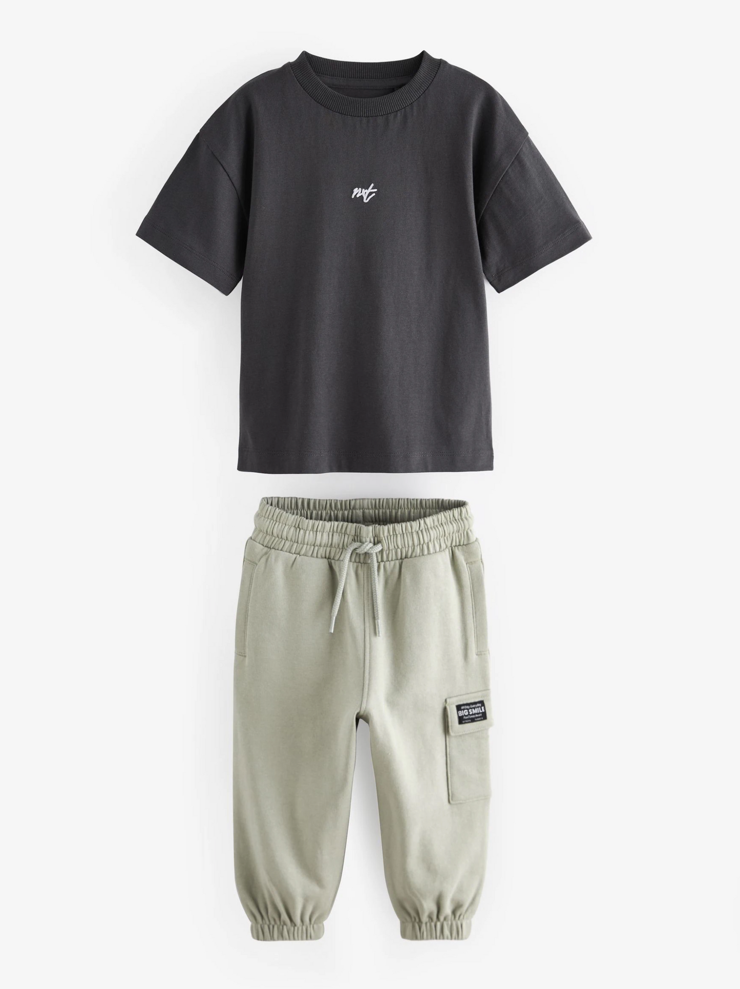 Next Short Sleeve T-Shirt & Utility Cargo Jogger Set
