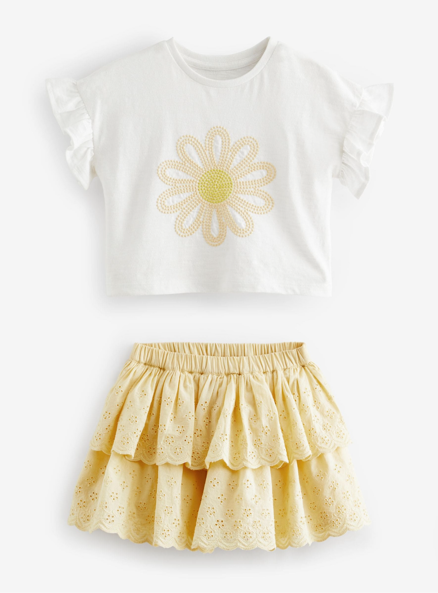 Next Ruffled T-Shirt & Skirt Set
