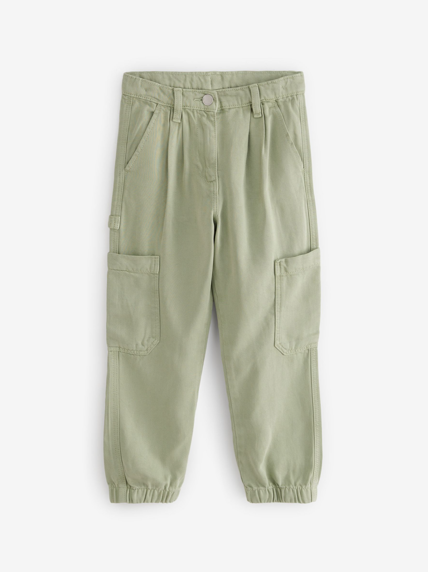 Next Tencel Khaki Cargo Trousers