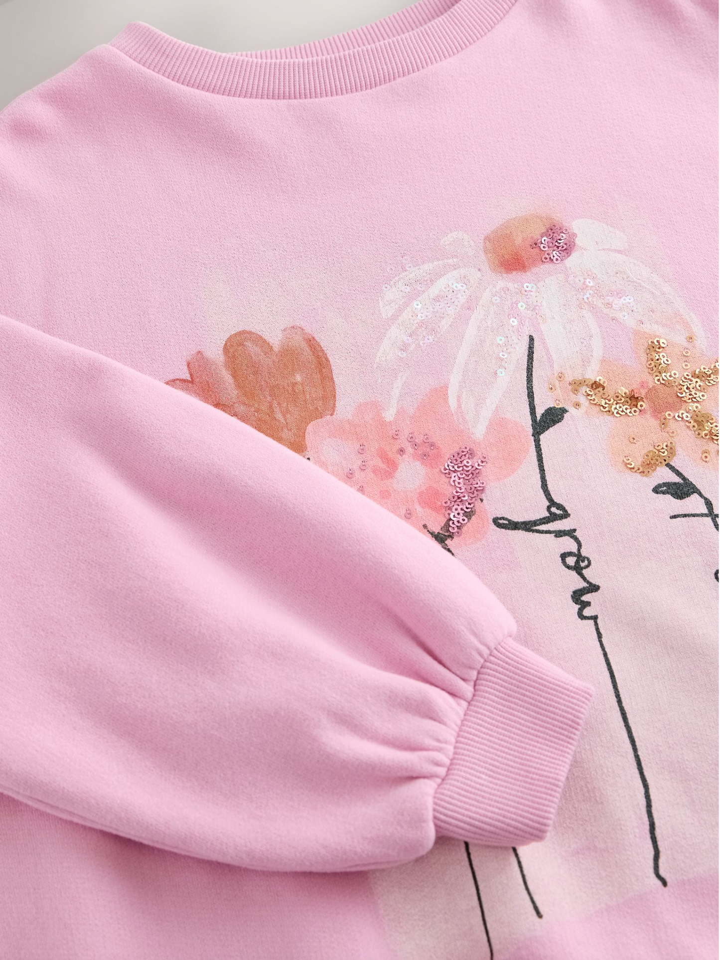 Next Pink Sequin Jumper Dress