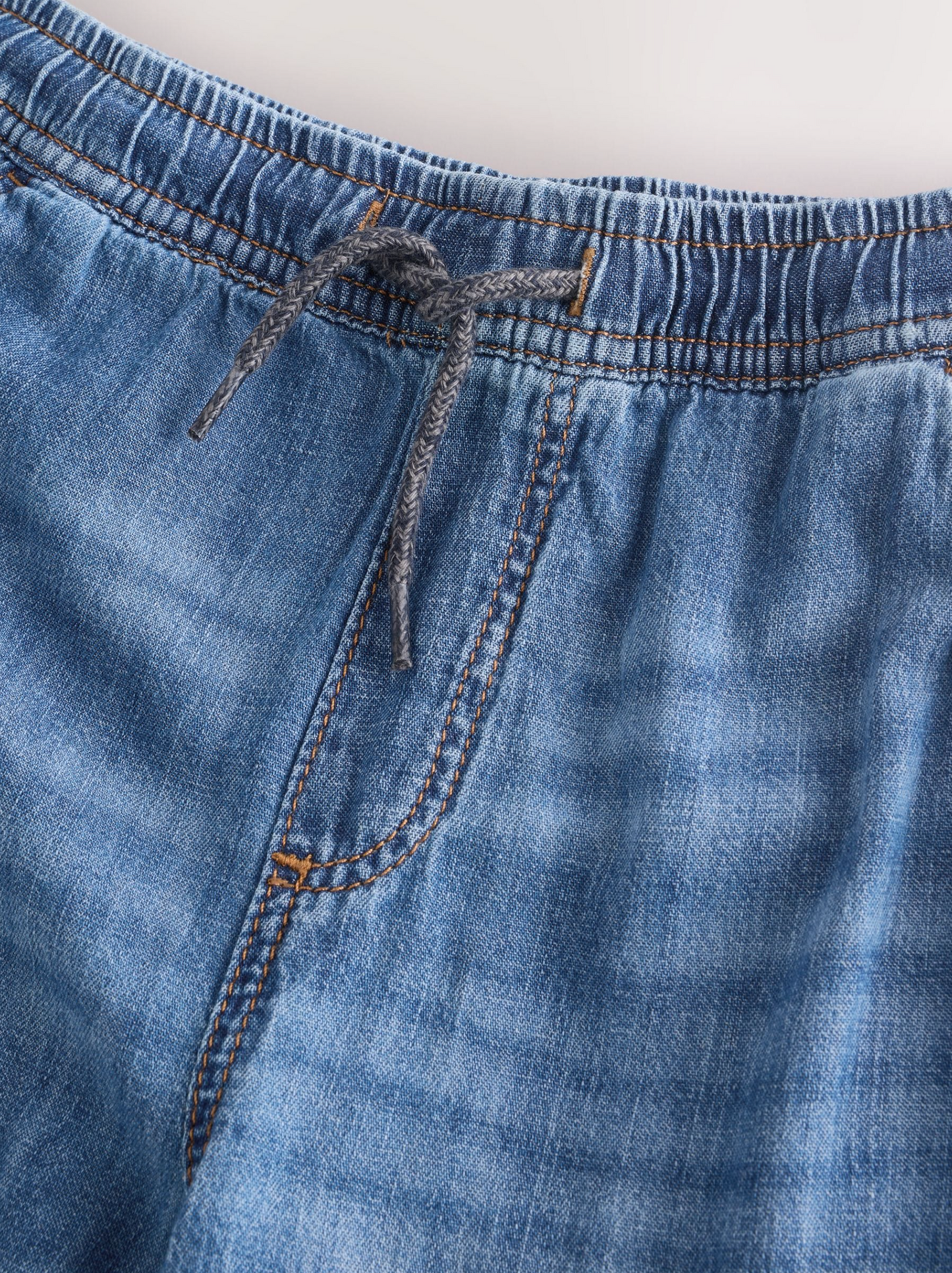 Next Denim Cargo Linen Trousers