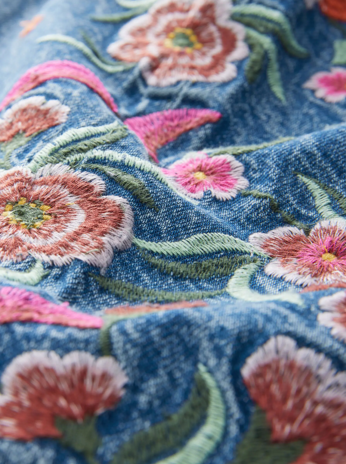 Next Embroidered Wide Leg Jeans