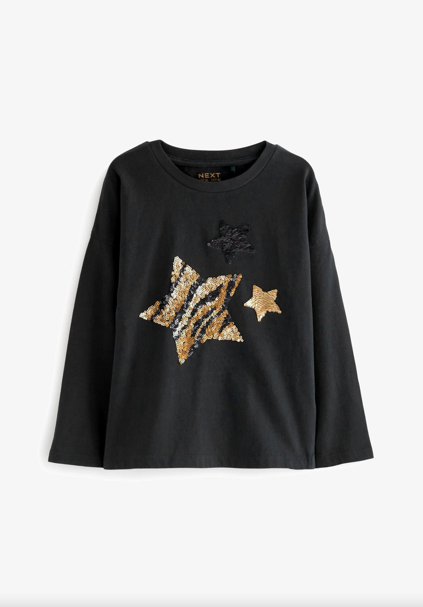 Next Sequin Bow Wrap Back T-Shirt