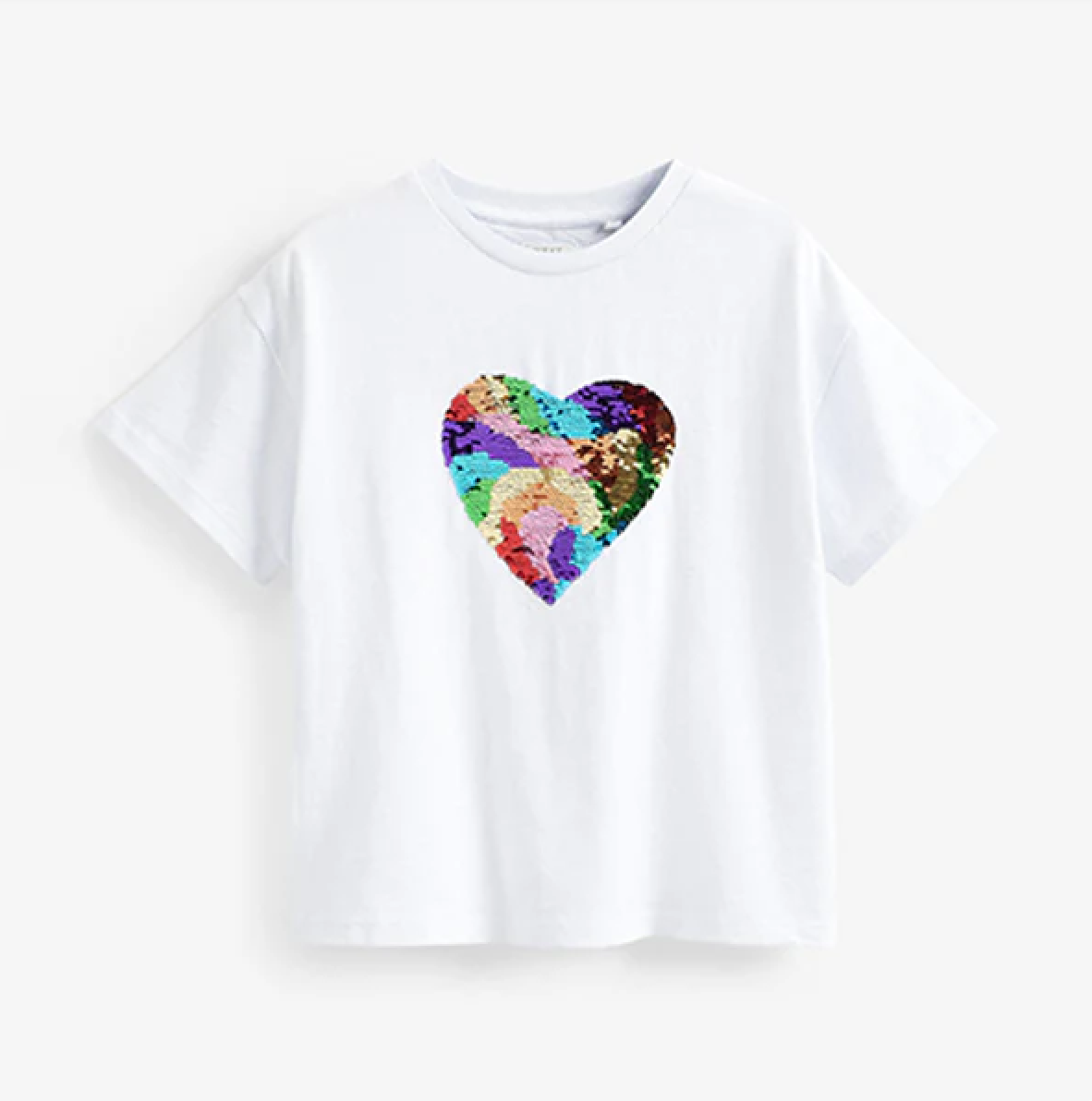 Next Heart Sequin White T-Shirt