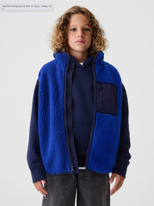 Gap Blue Fleece Gilet