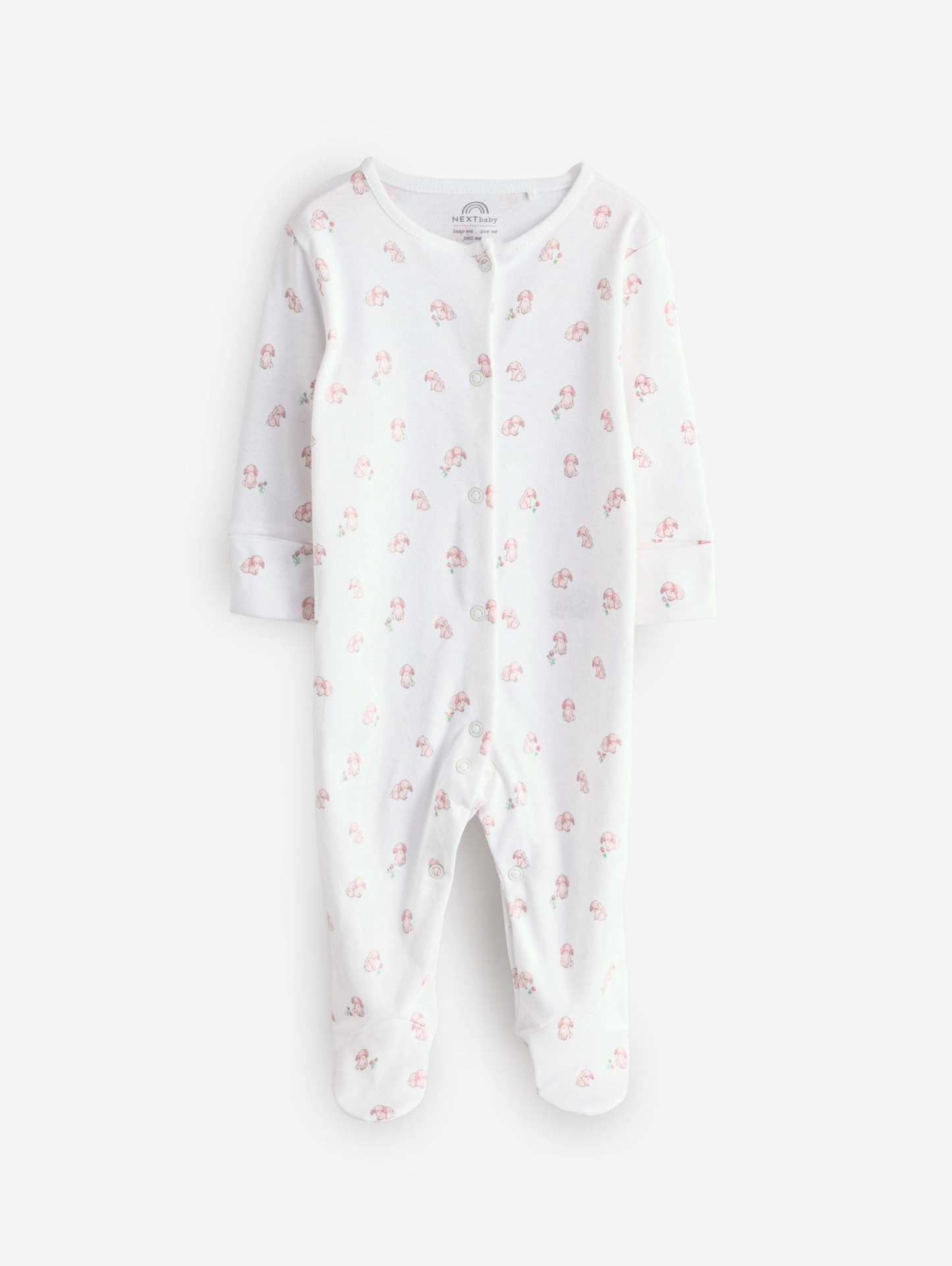 Next Bunny 2 Pack Cotton Sleepsuits