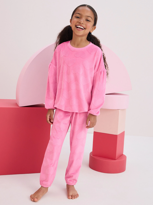 Next Pink Heart Fleece Cozy PJ