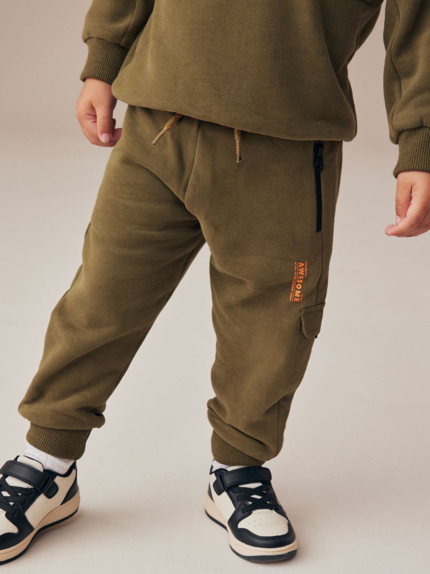 Next Khaki Utility Sweatshirt & Jogger Set