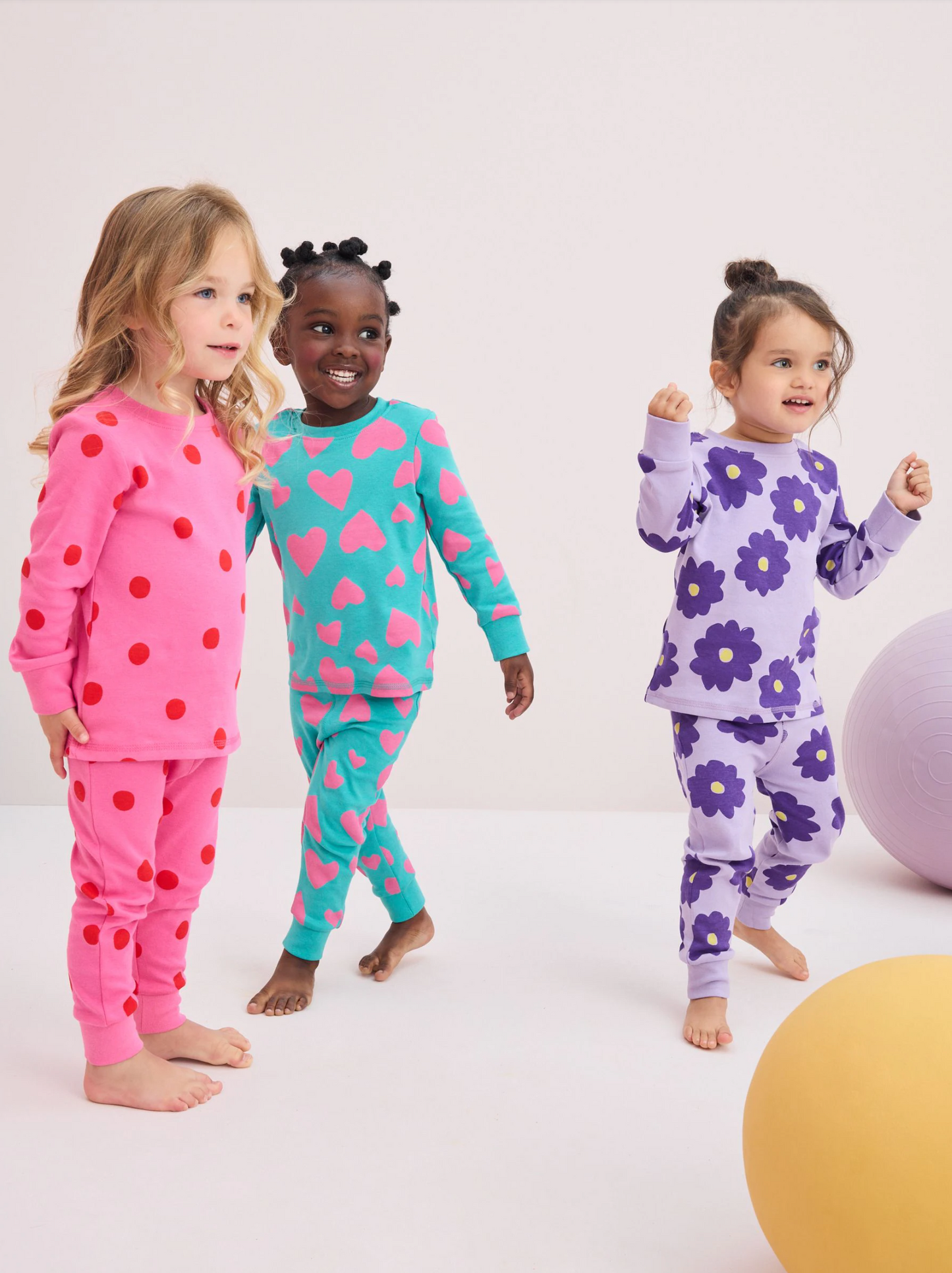 Next 3 Pack Snuggle Bright Pyjamas