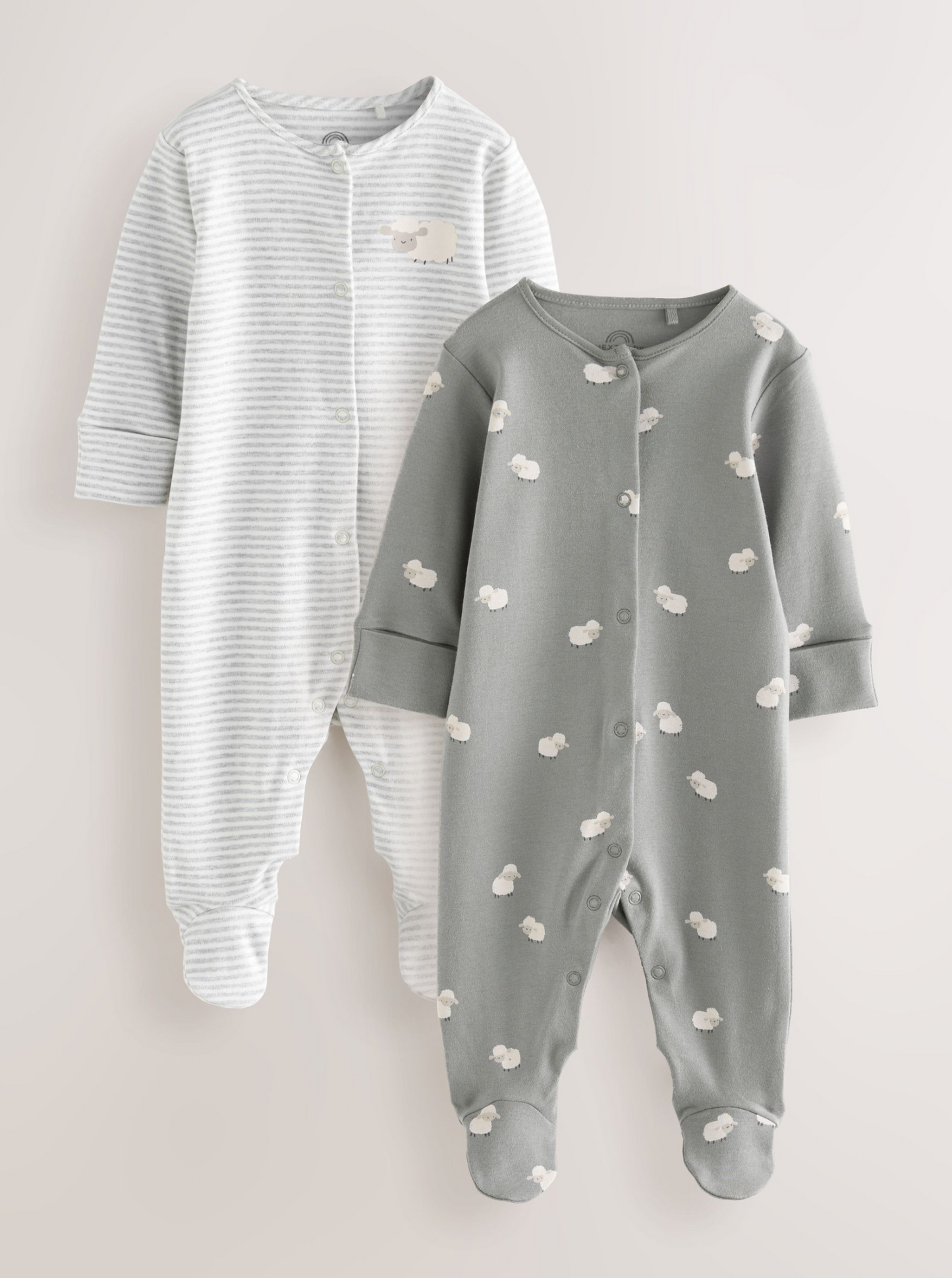 Next 2 Pack Cotton Sleepsuits