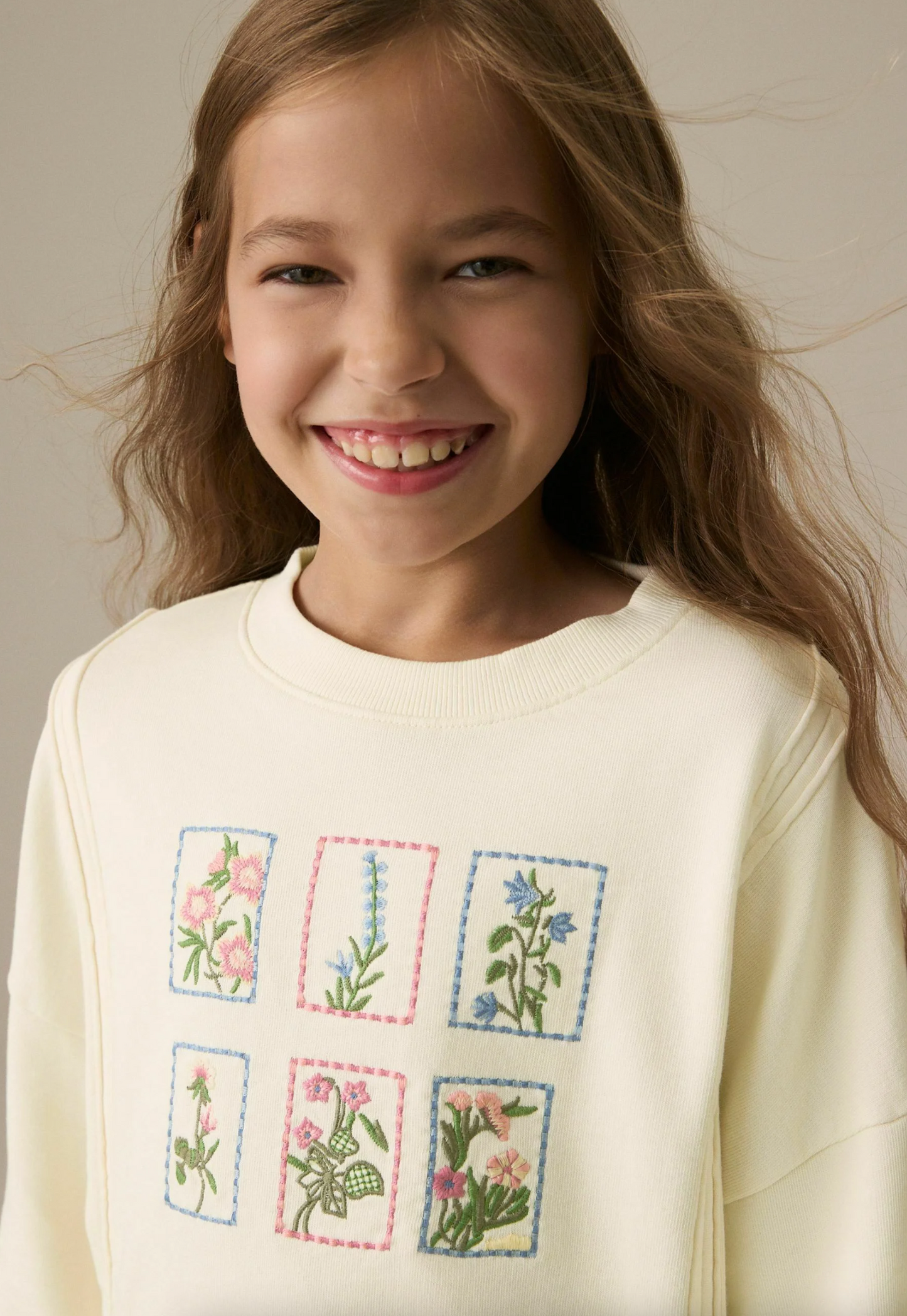 Next Floral Embroidered Oversized Sweatshirt