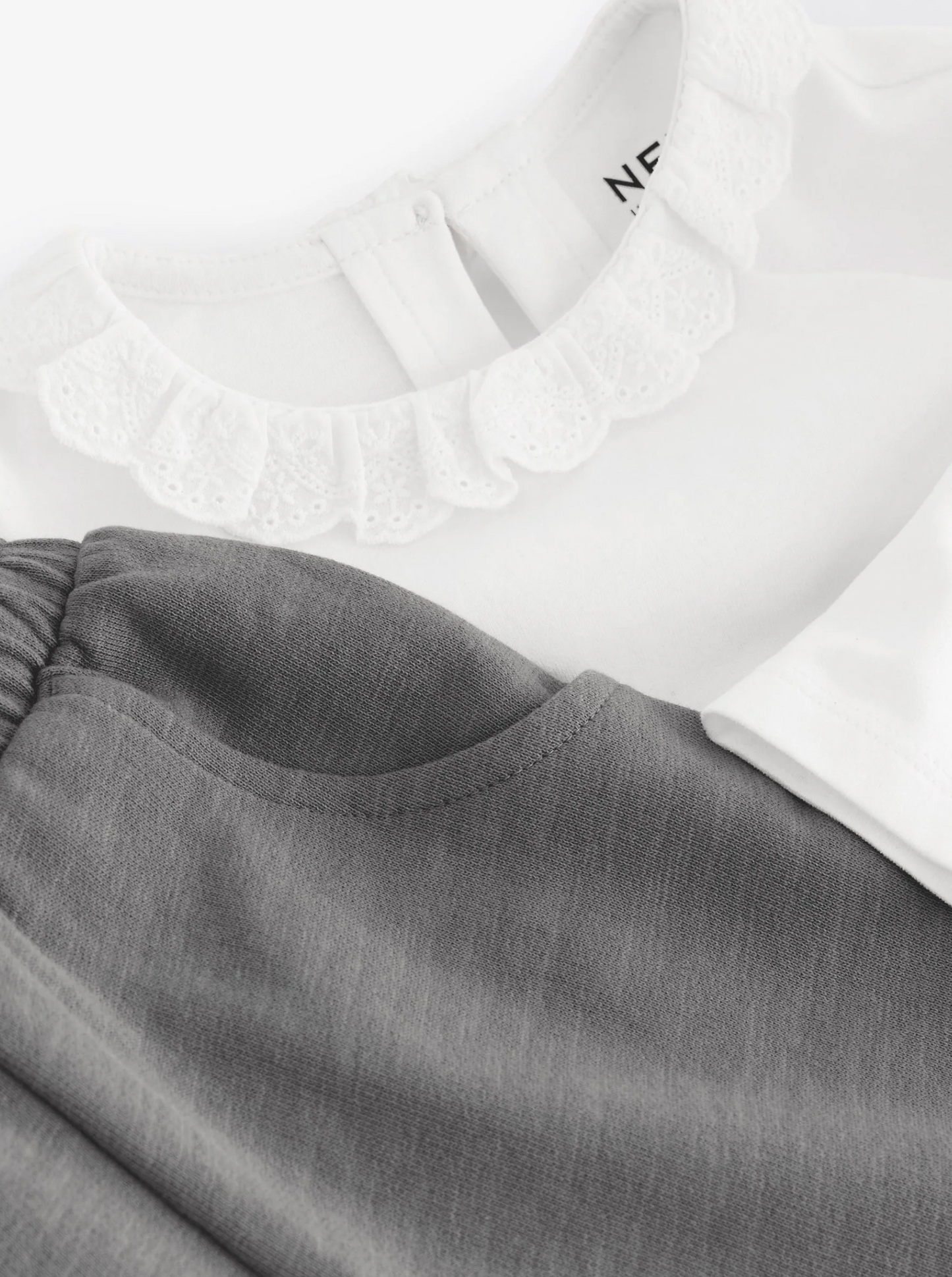 Next Cotton Cardigan, Top & Wide Leg Jogger Set