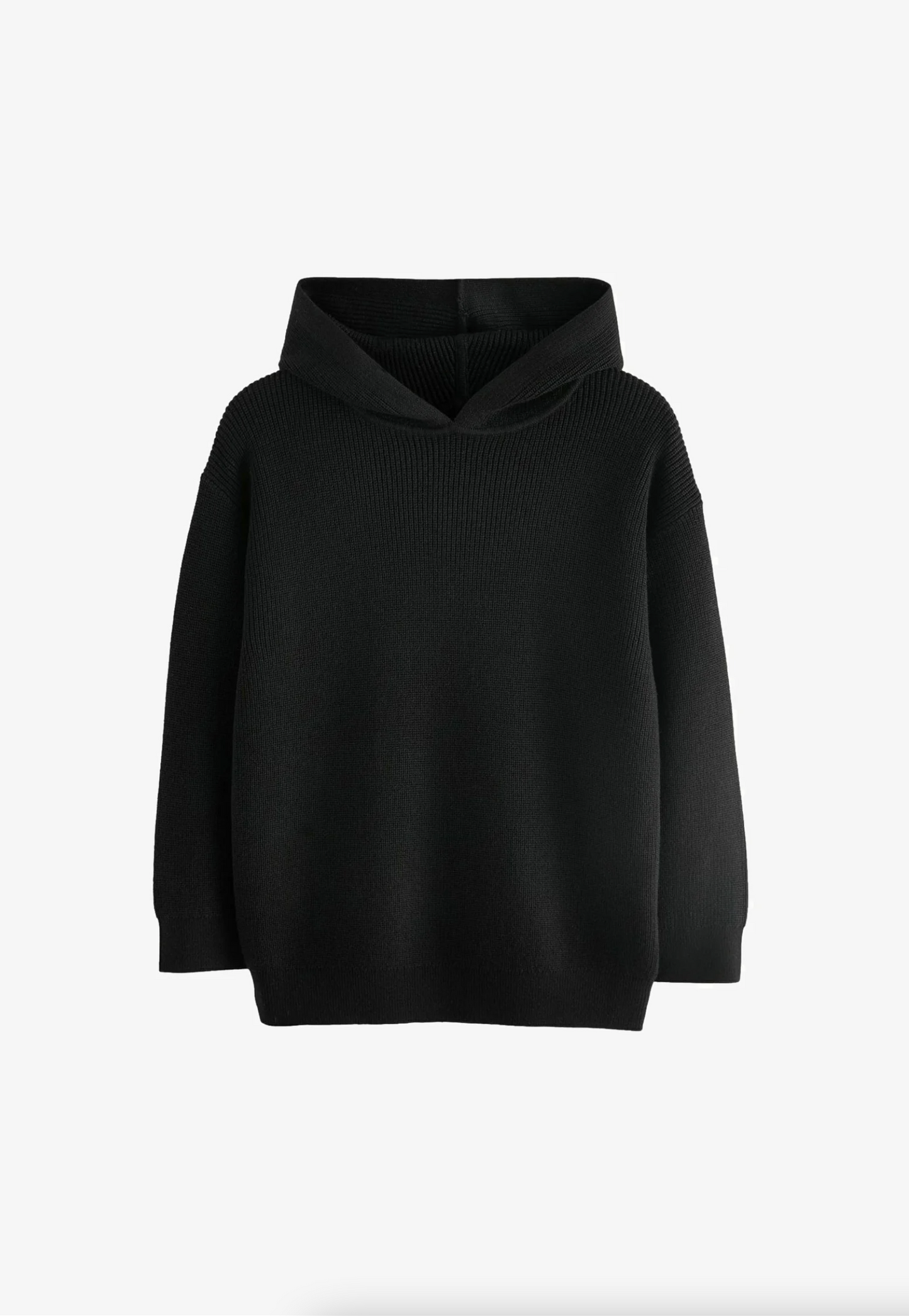 Next Knitted Black Hoodie