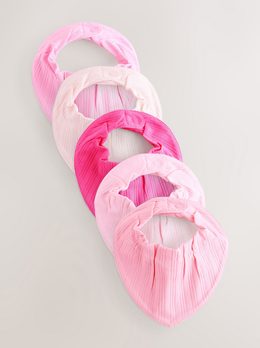 Next 5 Pack Baby Dribble Bibs