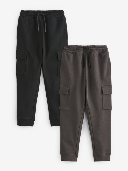 Next 2 Pack Cargo Fleece Joggers
