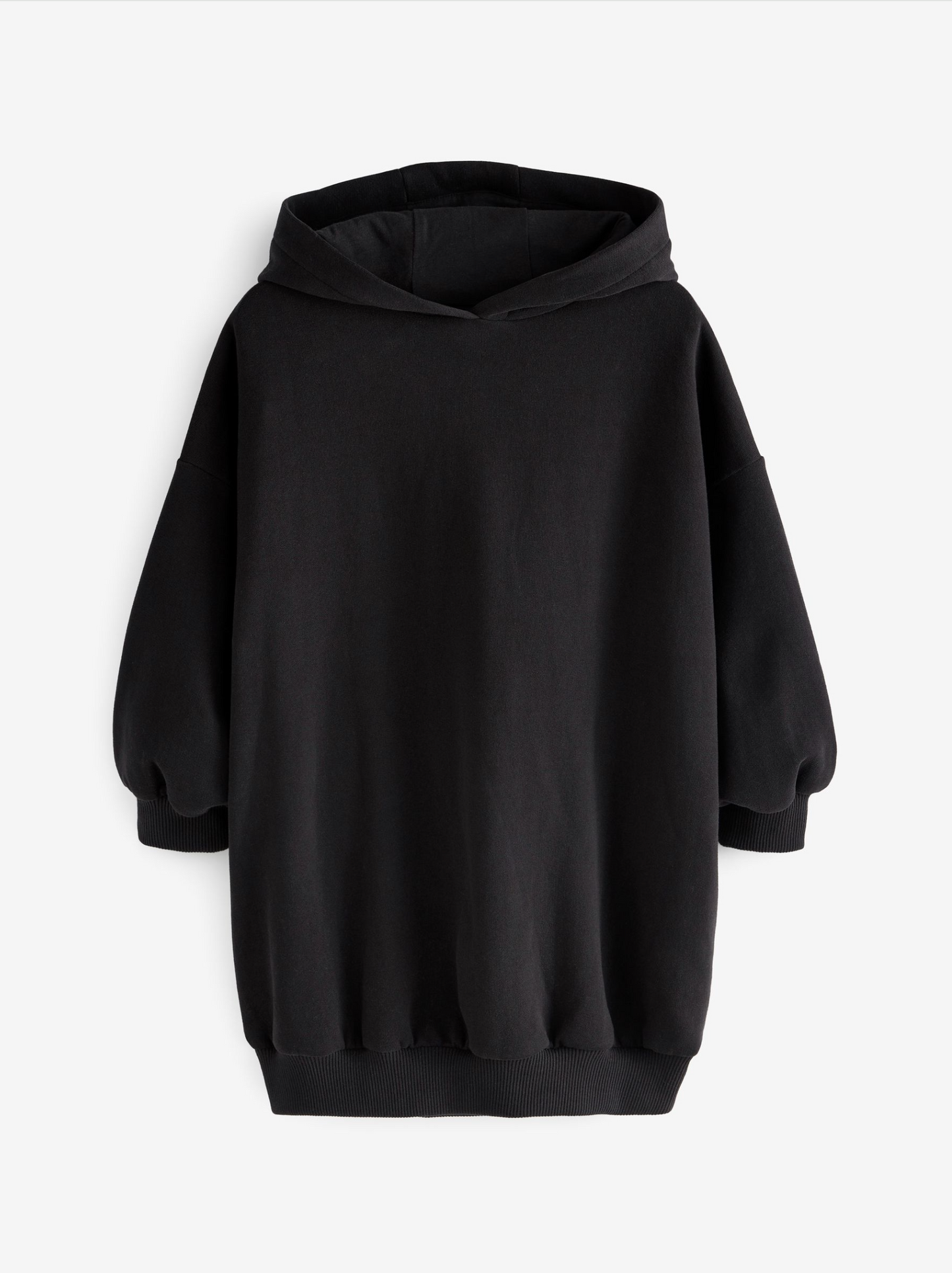 Next Black Longline Fleece Hoodie
