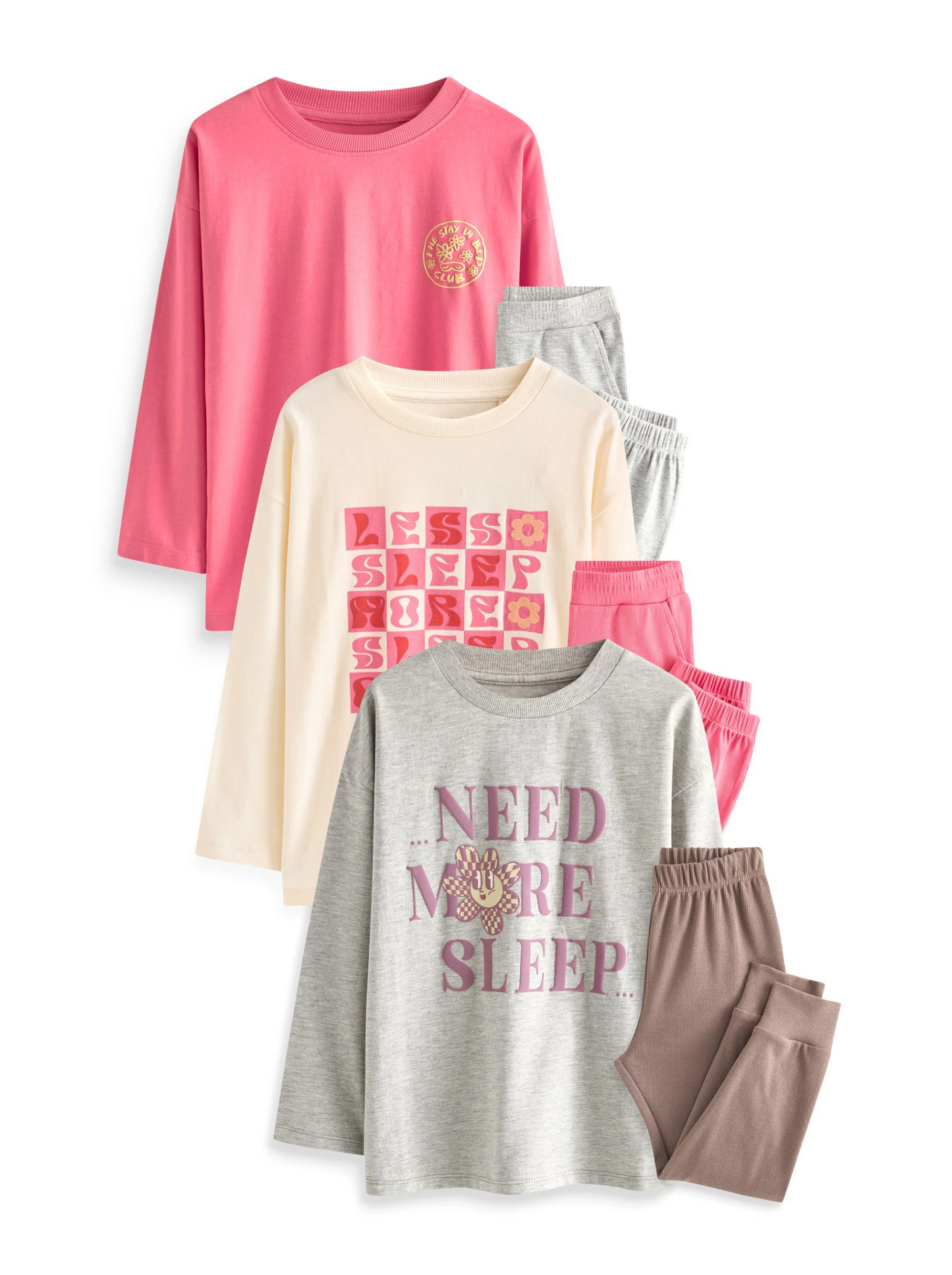 Next 3 Pack Long Sleeve PJ Sets