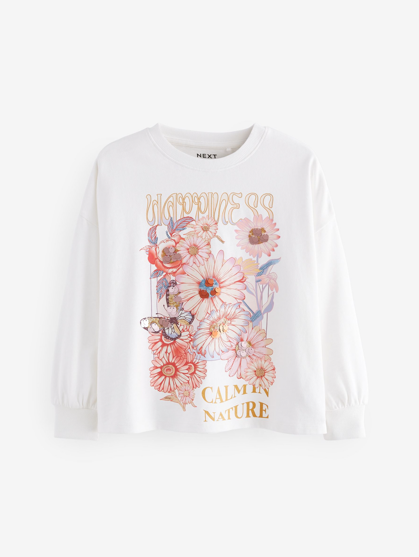 Next Long Sleeve Sequin T-Shirt