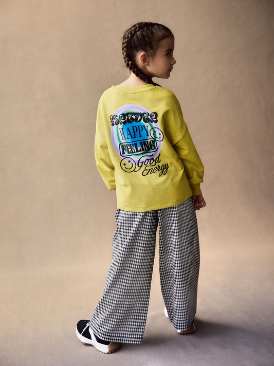 Next Long Sleeve Graphic Top & Wide Leg Pants Set