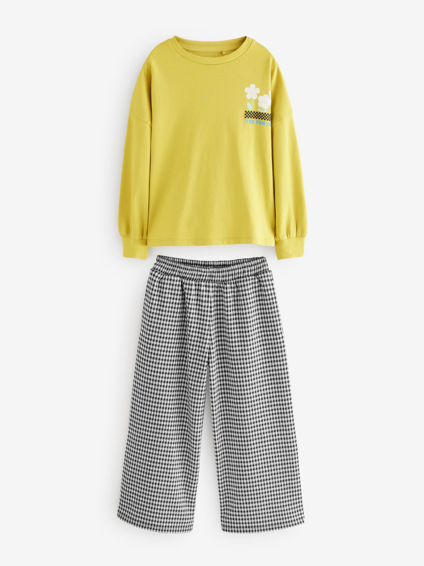 Next Long Sleeve Graphic Top & Wide Leg Pants Set