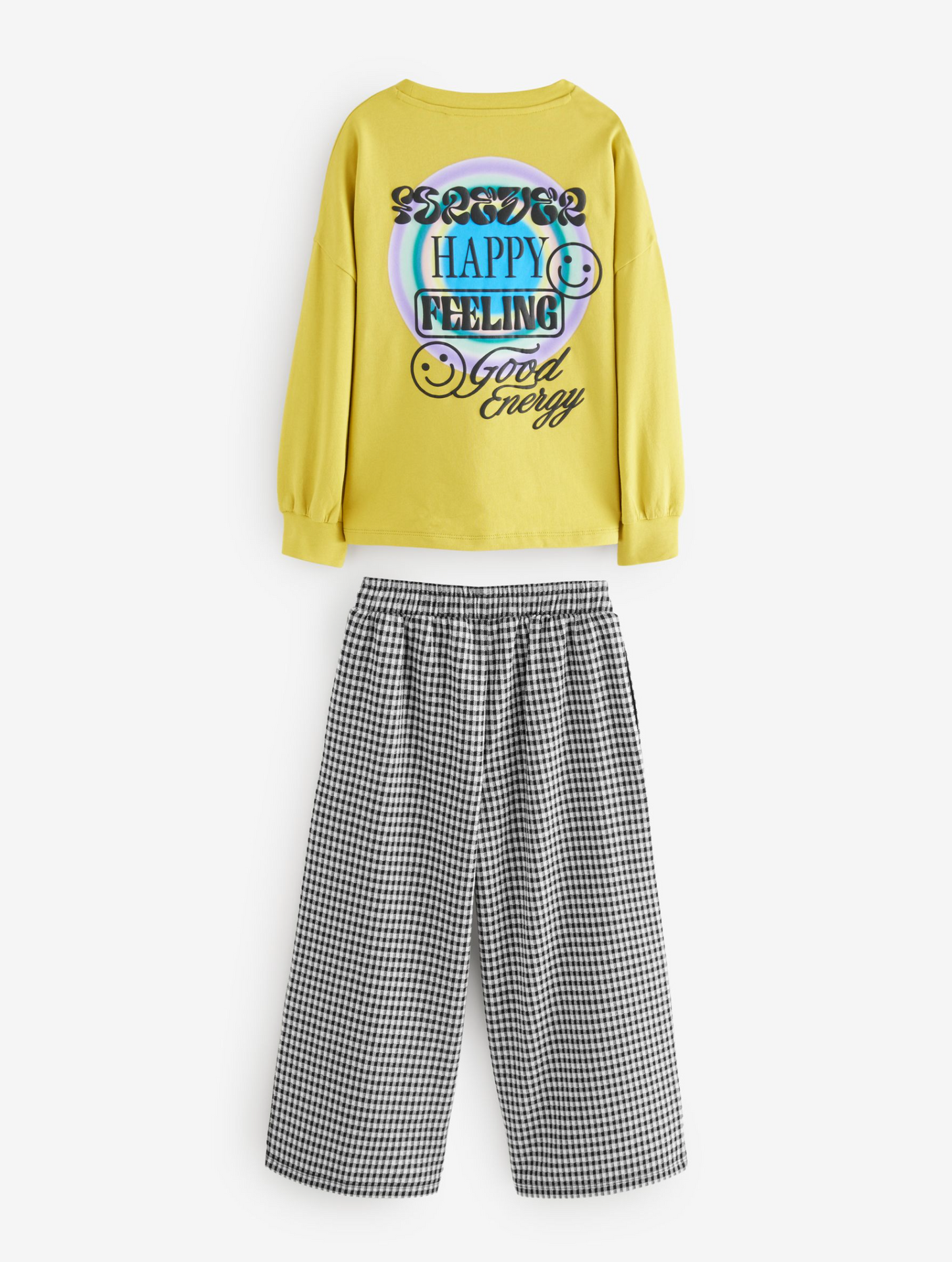 Next Long Sleeve Graphic Top & Wide Leg Pants Set