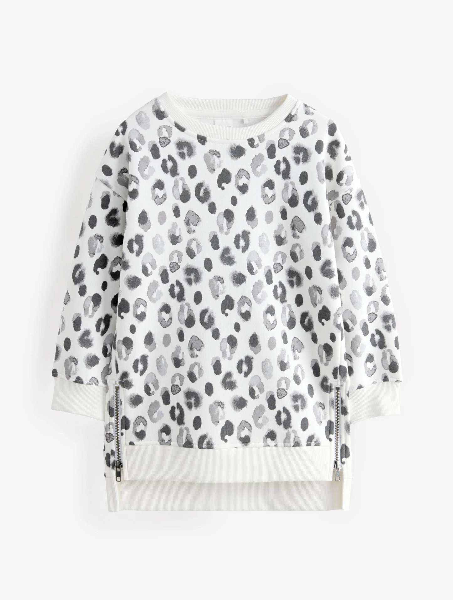 Next Animal Print Sweat Zip Dress
