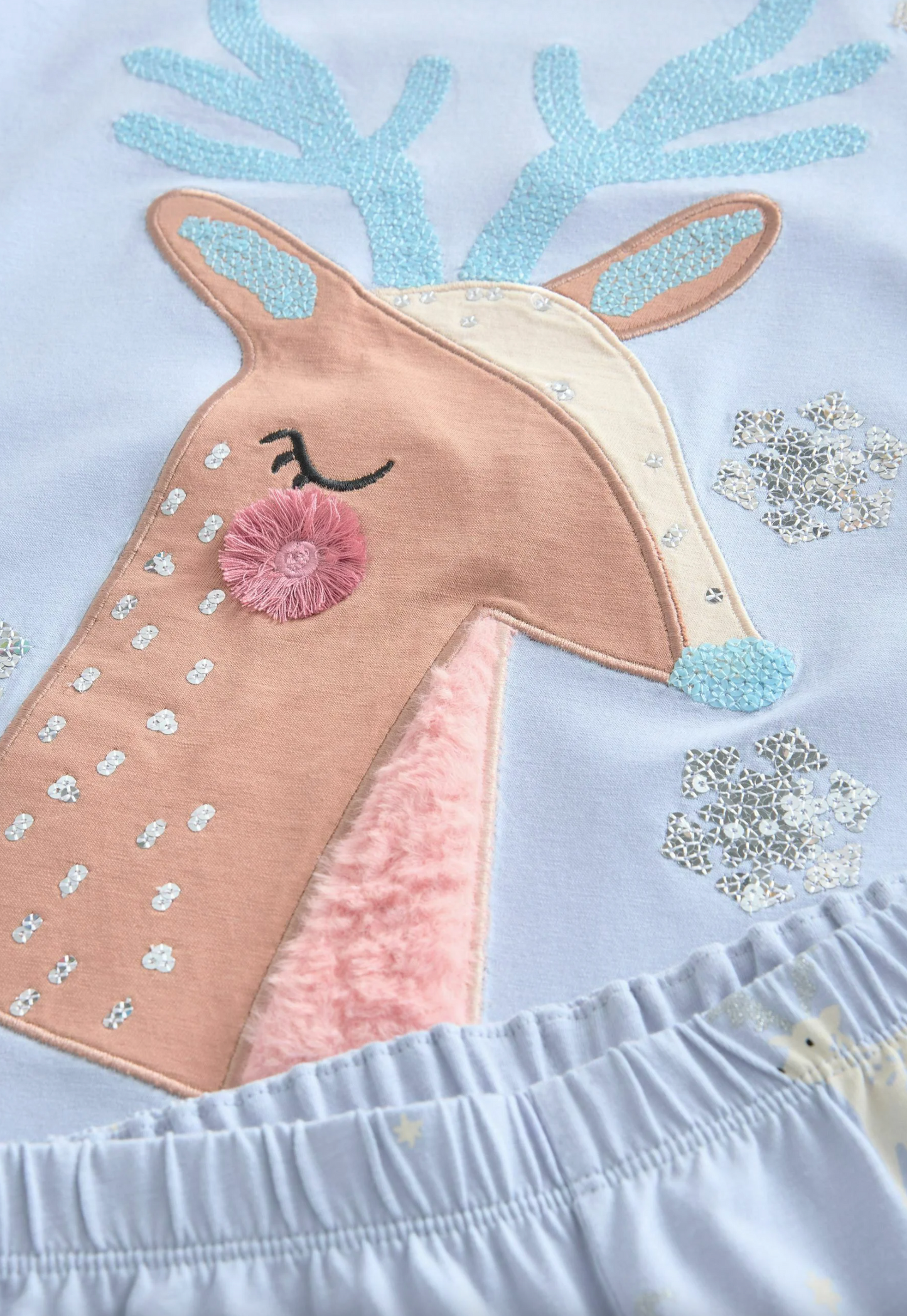 Next Cotton Reindeer Christmas Jogger Pyjamas