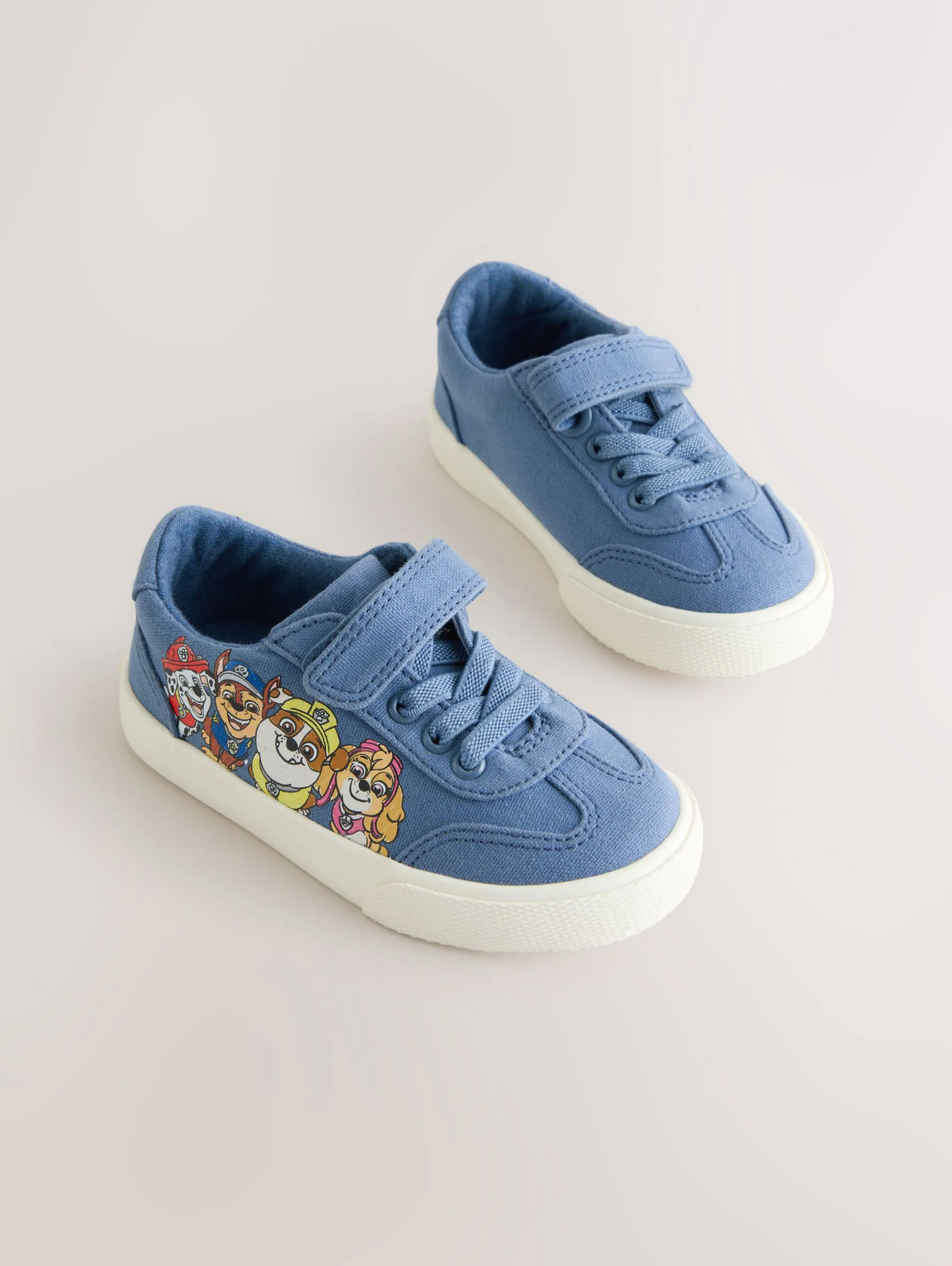 Next Blue Wide Fit Paw Patrol Elastic Lace Trainers