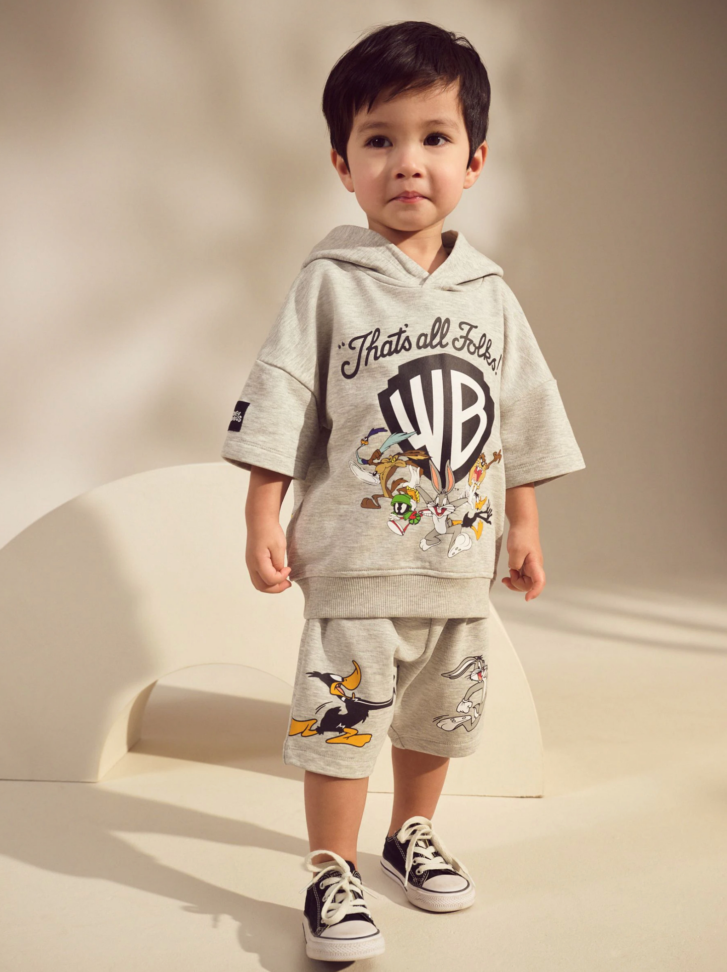 Next Looney Toons Short Sleeve Hoodie & Shorts Set