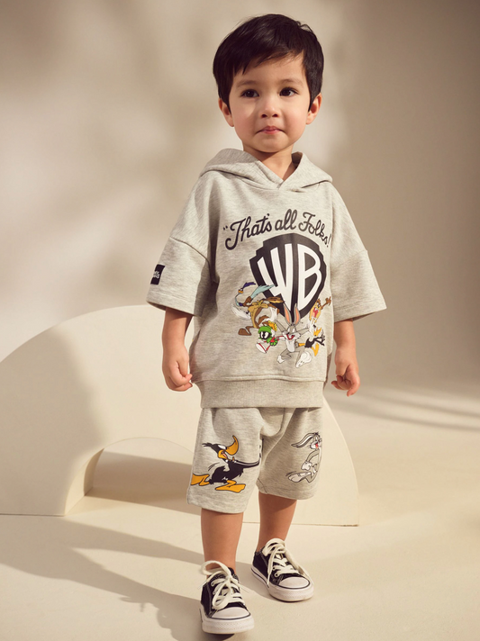 Next Looney Toons Short Sleeve Hoodie & Shorts Set