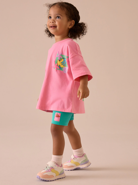 Next Little Mermaid Oversized Top & Cycle Shorts Set